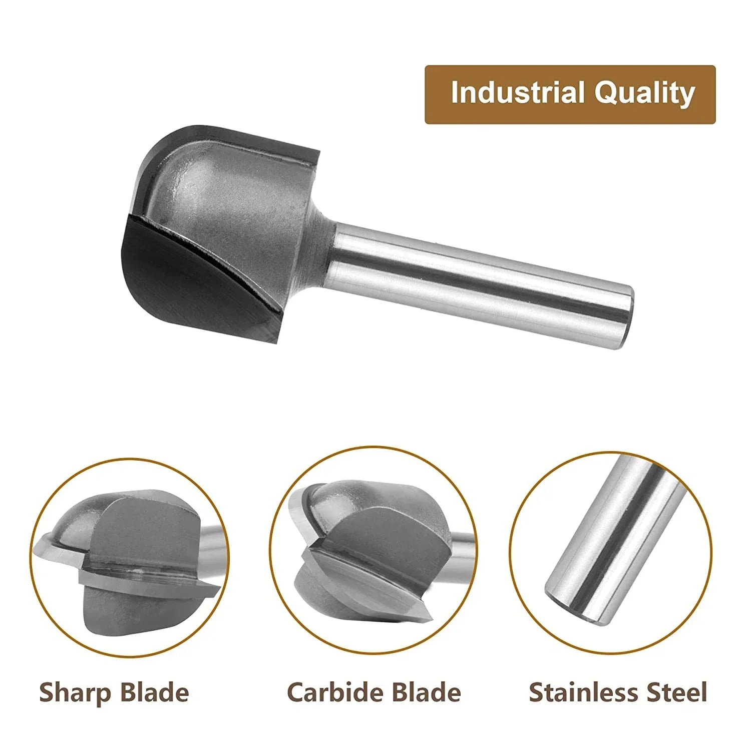 1/4" SH Bowl & Tray Router Bit 3/4 Dia 2 Flute Woodwork Milling SpeTool