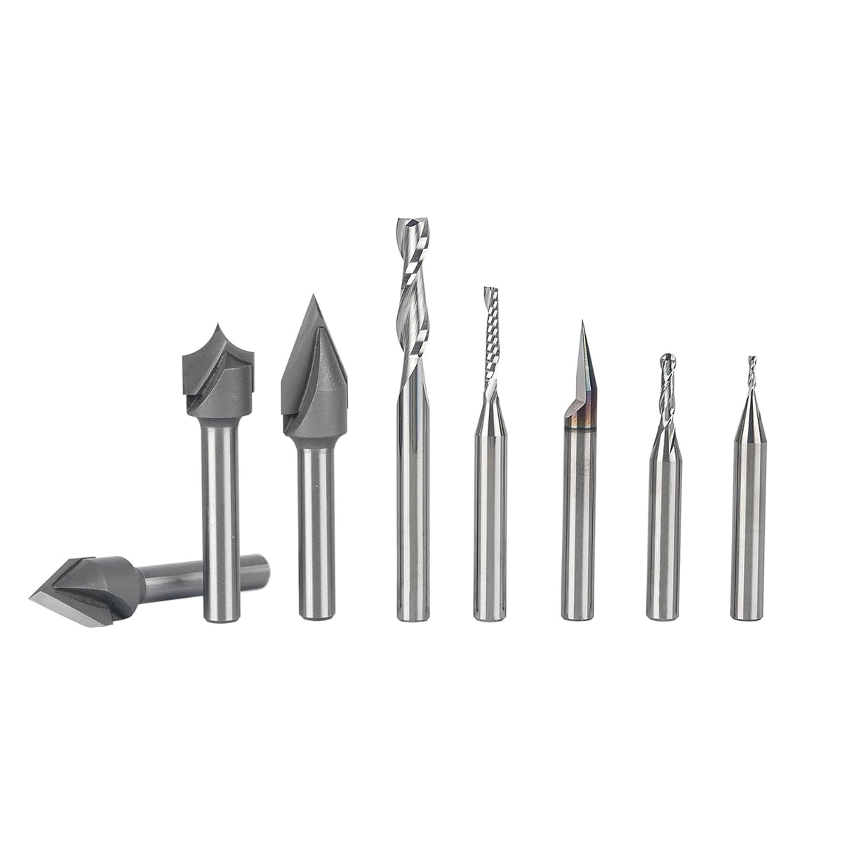 Cnc Router Bits 5 Piece CNC Bit Set HQMaster 5 Pcs Spiral Router Bits - Precision Wood ...