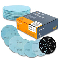 SpeTool 6 Inch 30 pcs Sanding Disc Anti-Blocking with Sander Pad Saver