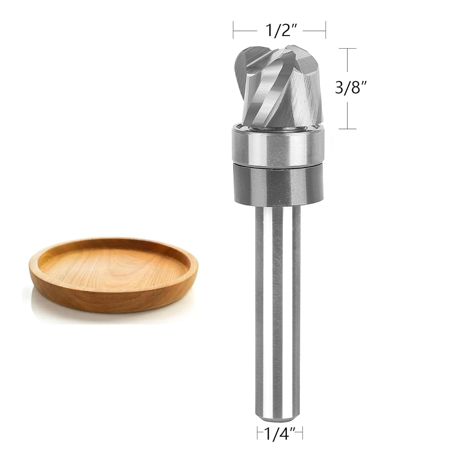 Bowl & Tray Round Nose Router Bits 1/4" Radius