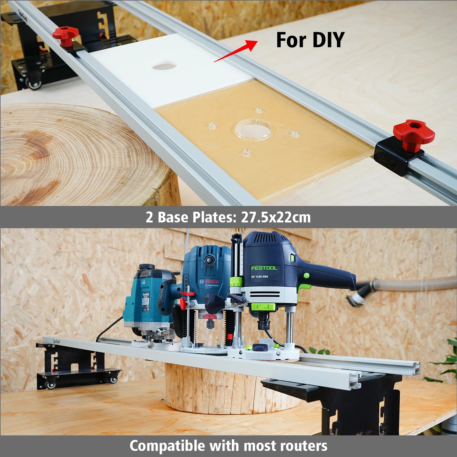 SpeTool Router Sled for Slab Flattening Maximum processing width 120cm