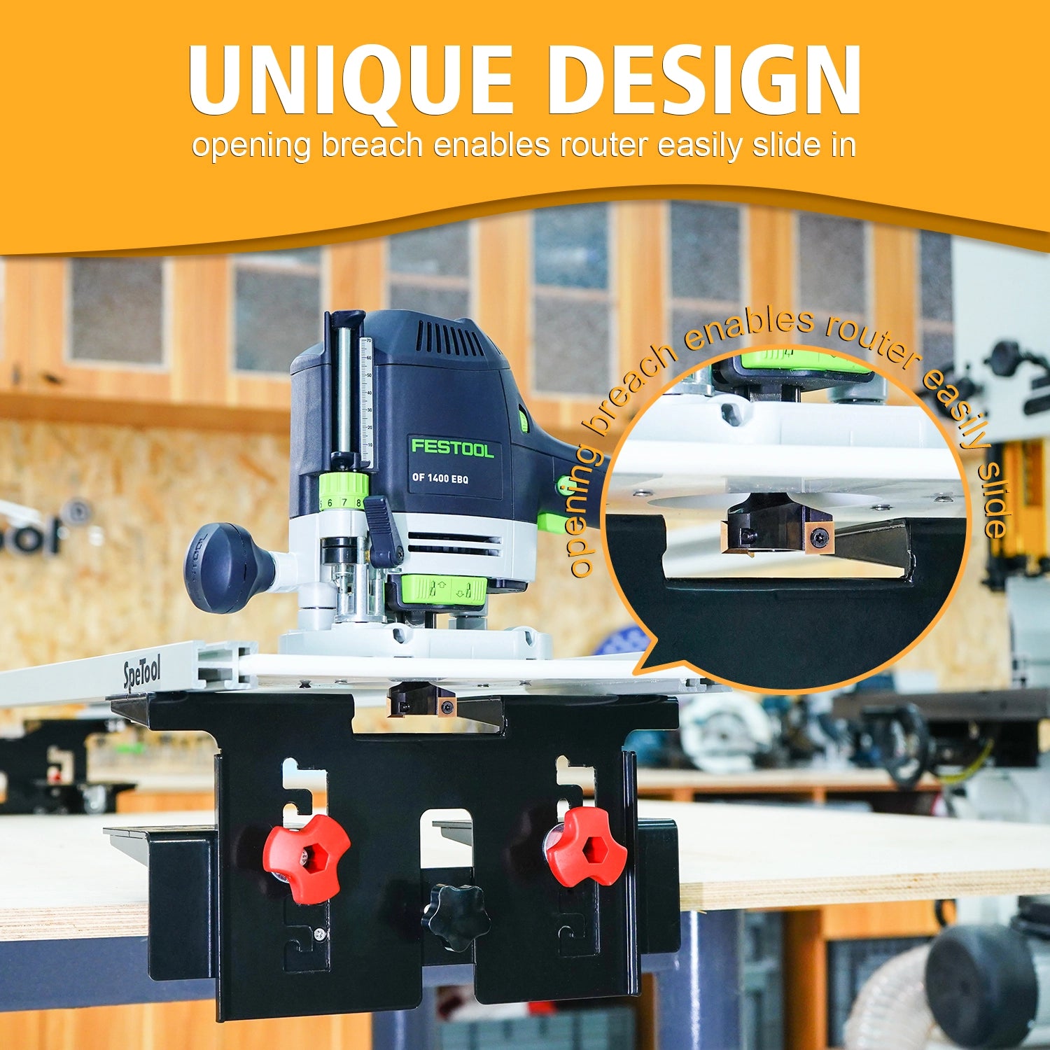 SpeTool Router Sled for Slab Flattening Maximum processing width 120cm