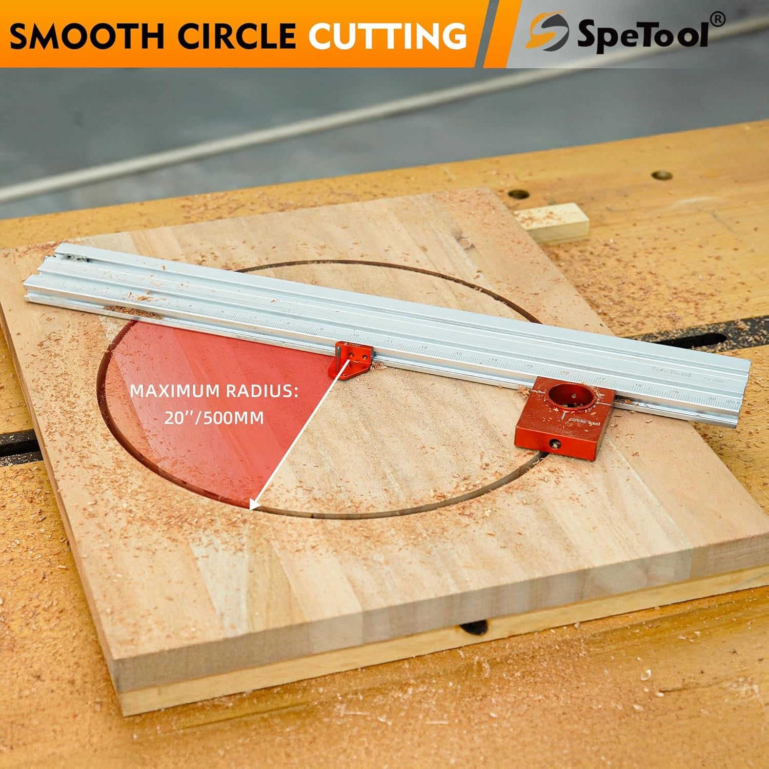 SpeTool Juice Groove Router Jig Smooth circle cutting