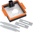 SpeTool S01003 Linear Rail Router Sled Slide Connector with Dust Collection For 20mm Linear Rails (SBR20UU & SCS20UU) – Pre-Drilled Acrylic Router Plate