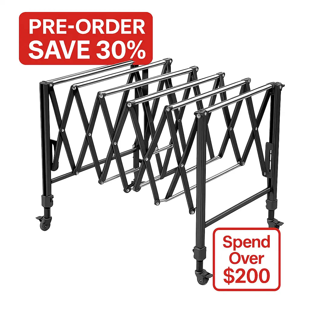 SpeTool C01001 Heavy-Duty Conveyor Roller Stand | 300 LBS Capacity, Height Adjustable