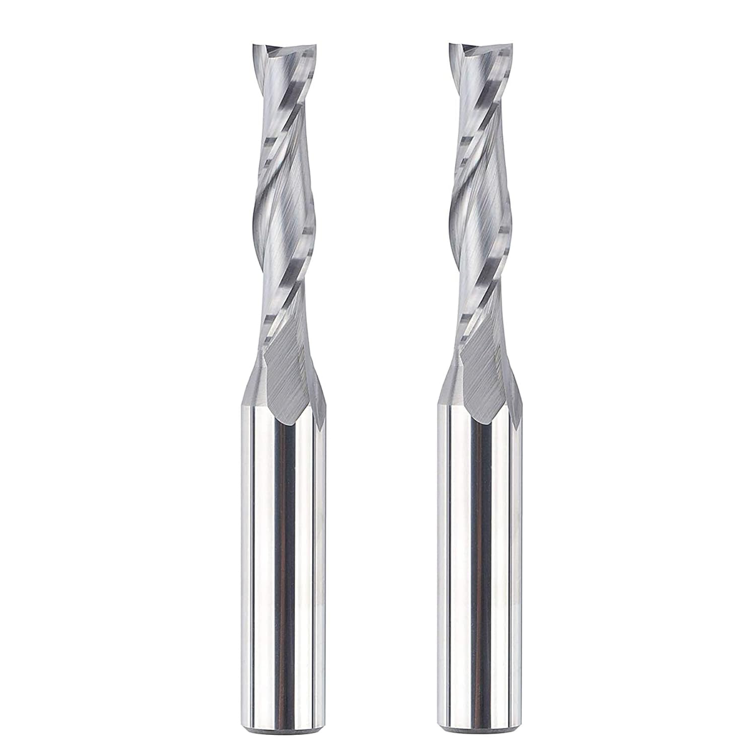 SpeTool W04010 SC Spiral Plunge 3/8" Dia x 1/2" Shank x 1-3/4" Cutting Length 4" Extra Long 2 Flute Up-Cut Router Bit