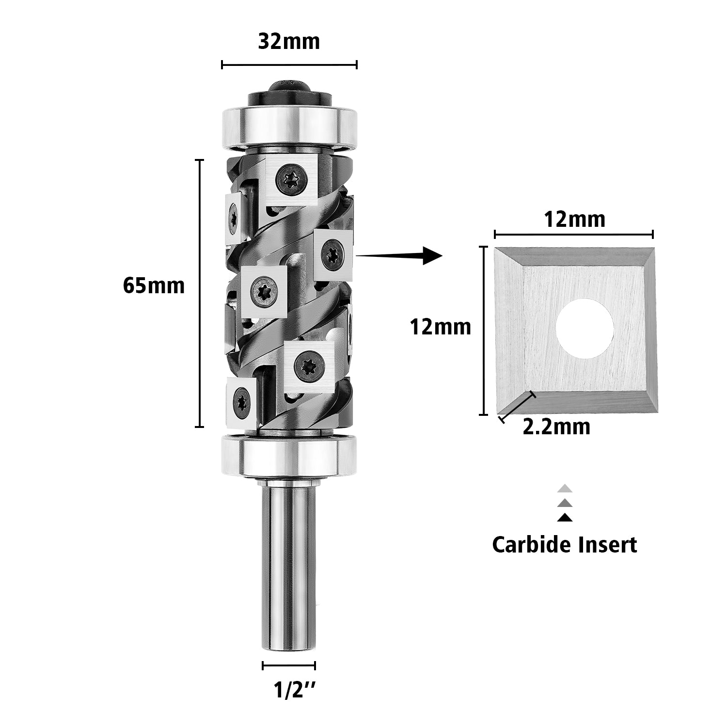 SpeTool ranger Series double bearings carbide insert flush trim bit
