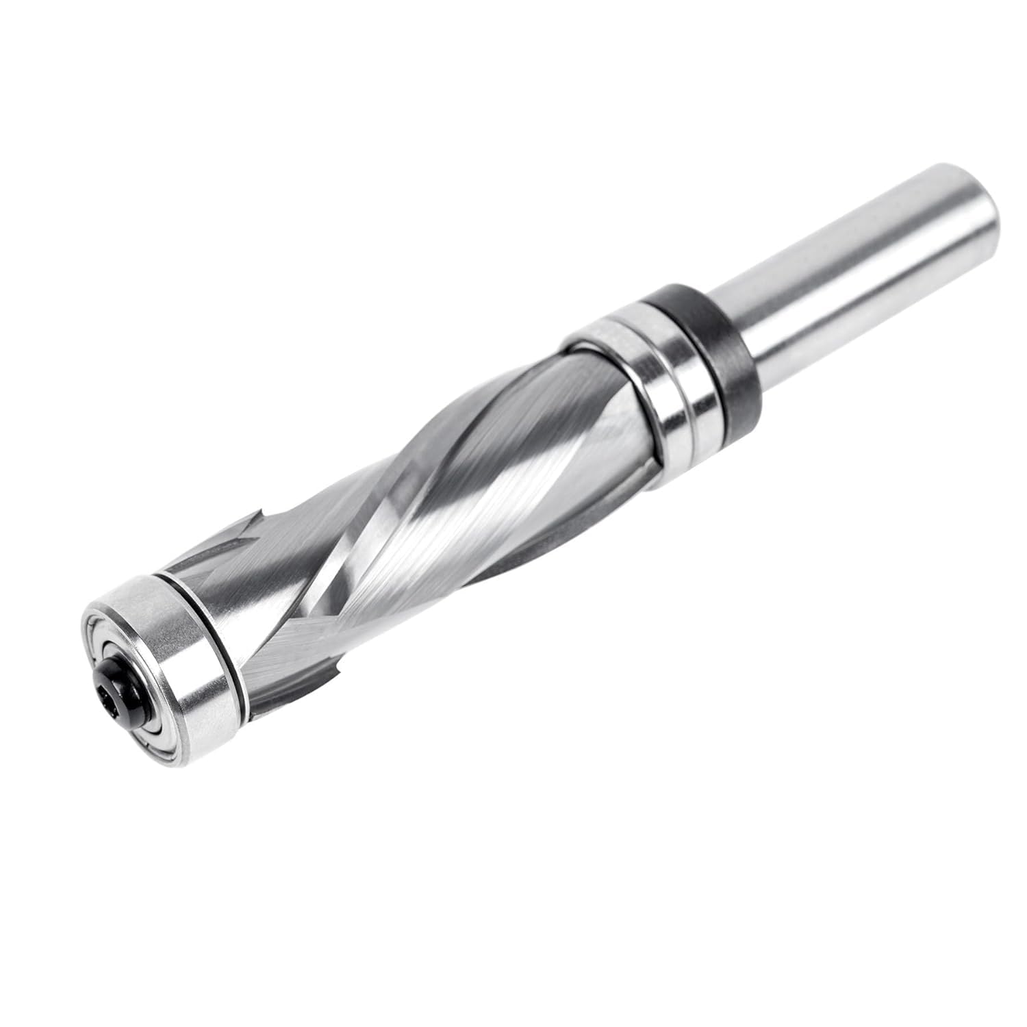 SpeTool UK W07052 3/4″ Extra-Long Spiral Compression Flush Trim Router Bit, 1/2″ Shank, Dual Bearings, 44.45mm Cut Length – Ideal for Thick Hardwood and Cabinet Work