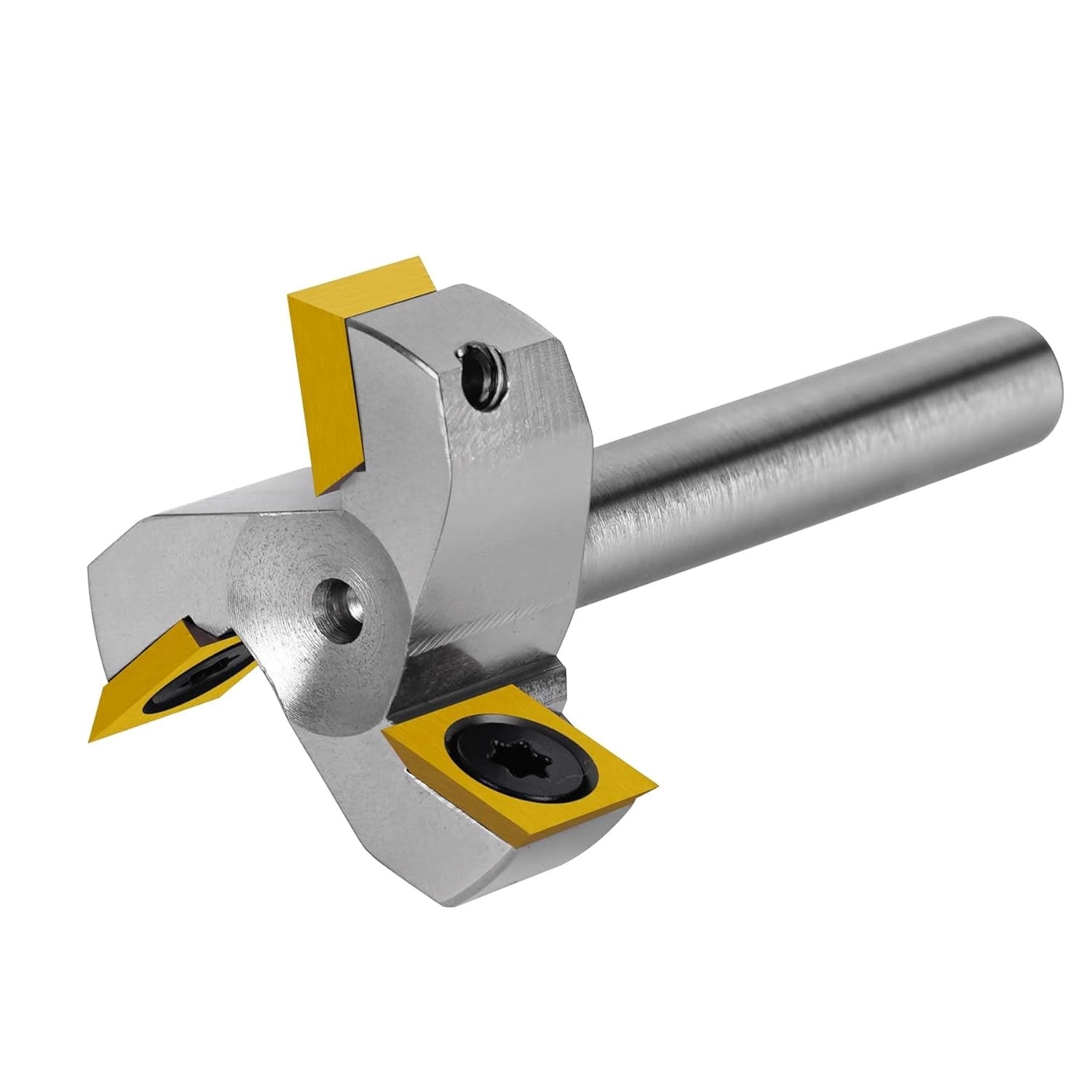 SpeTool EU W05005 Nickel-Plated ATS COATED CARBIDE INSERT 3 FLUTES SPOILBOARD 35MM DIA x 8MM SHANK ROUTER BIT