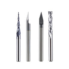 SpeTool EU Set of 4 1/8 Inch (3.175 mm) Shank Solid Carbide Solid Carbide CNC Milling Cutter Wood Cutter V-Groove Cutter for Router End Mill for Wood