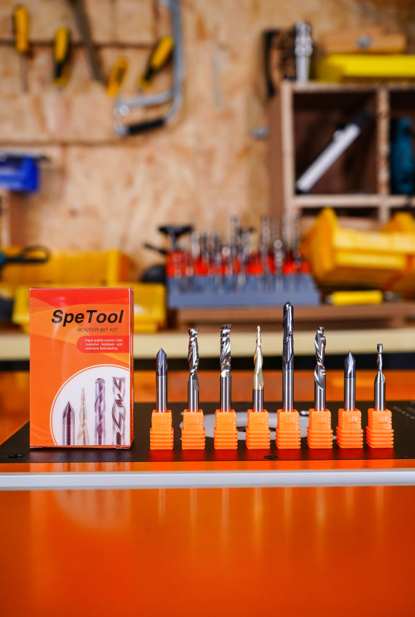 Spetool Router Bit Set SpeTool WD-2 8 Pcs 1/4 shank cnc Router Bit Set For woodworking