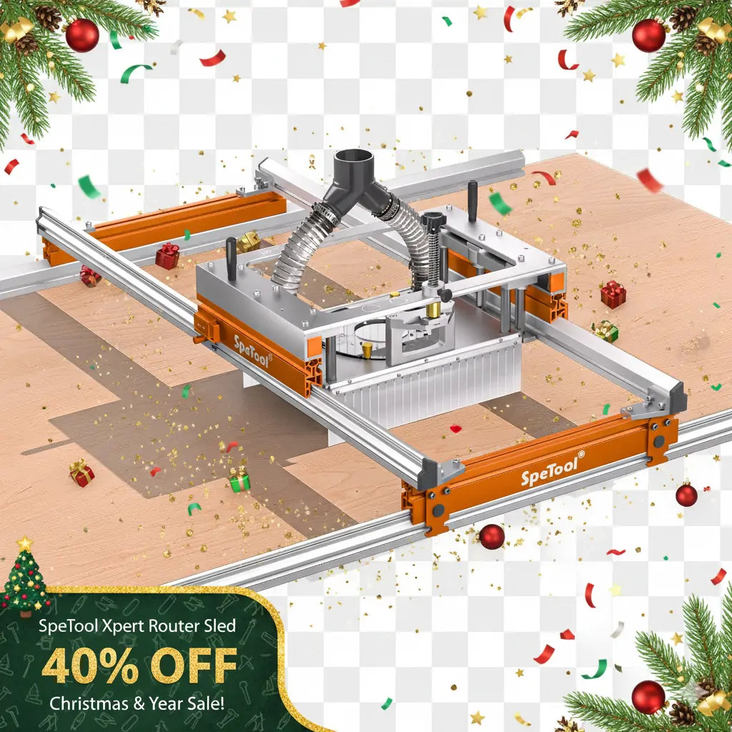 SpeTool S03001 Xpert Router Sled for Flattening Slabs with Continuous Height Adjustment and Dust Collection 3-Axis Slab Flattening Mill