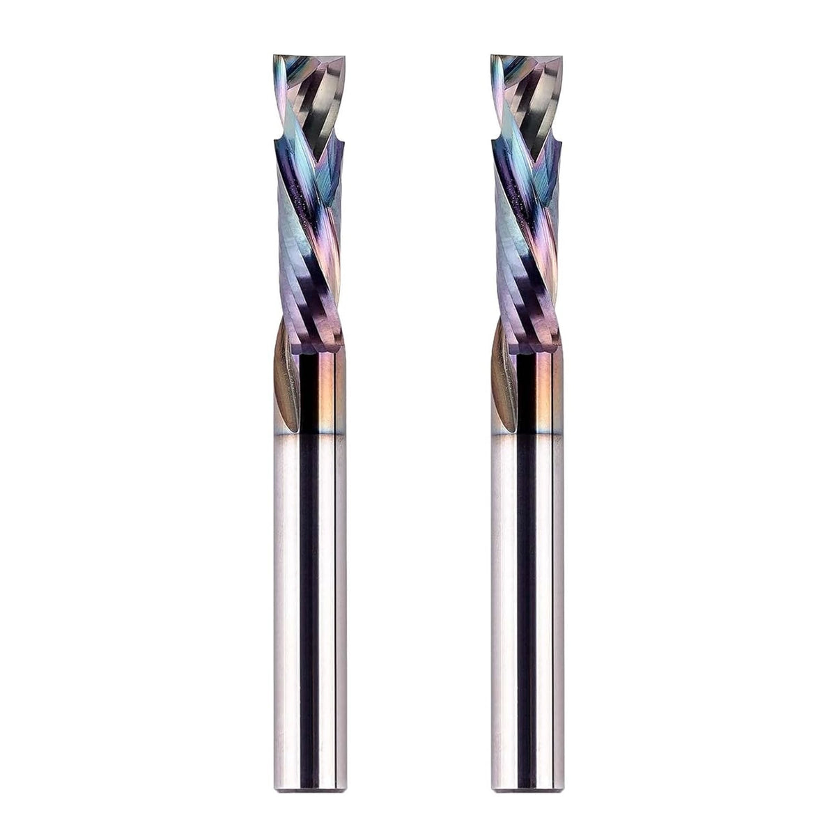 SpeTool W02003 SPE-X Extra Tool Life Coated SC Compression Spiral 1/4" Dia x 1/4" Shank x 1" Cutting Length x 2-1/2" Long 2 Flute Router Bit