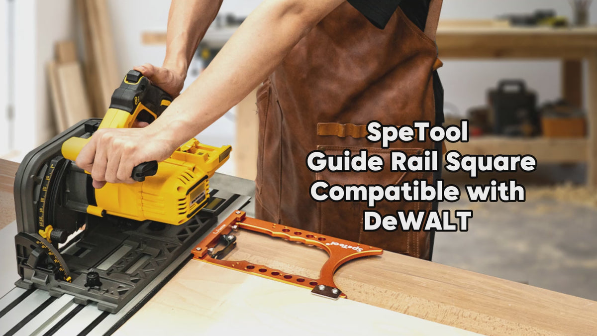 SpeTool S06004 Track Saw Square Compatible with DeWalt Guide Rail