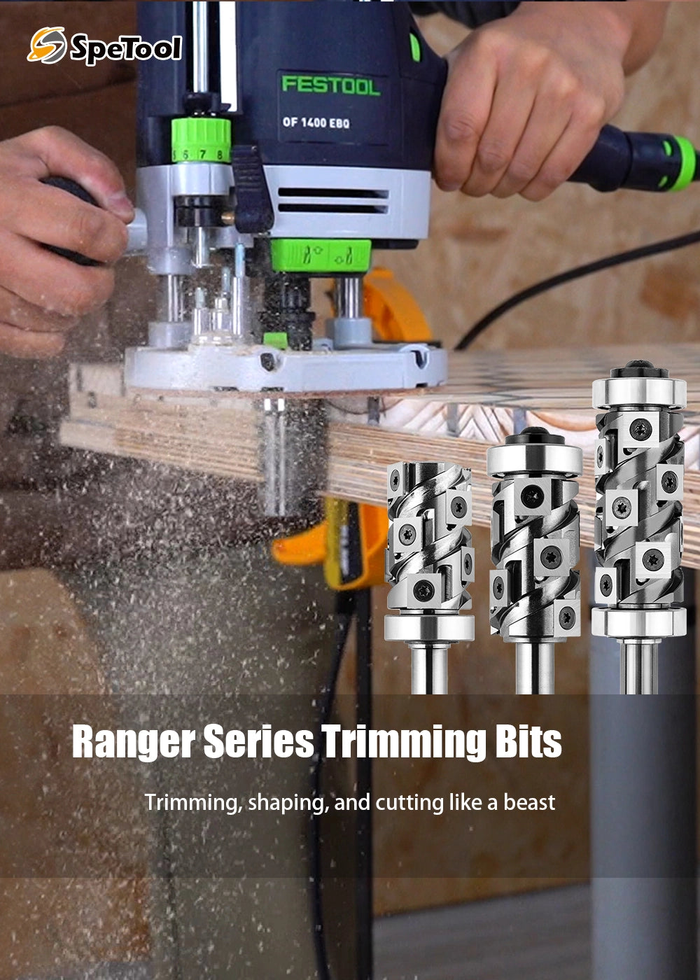 SpeTool ranger series trimming bits