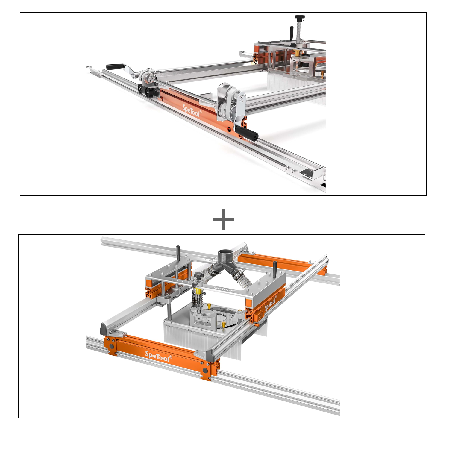 SpeTool CA S03001 Xpert Router Sled & S03002 Manual Drive System Bundle Set