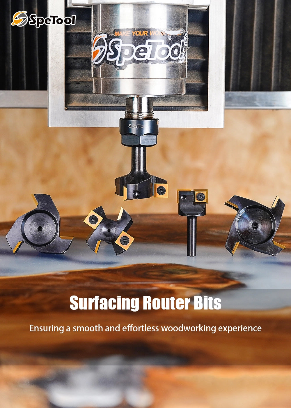 SpeTool surfacing router bits