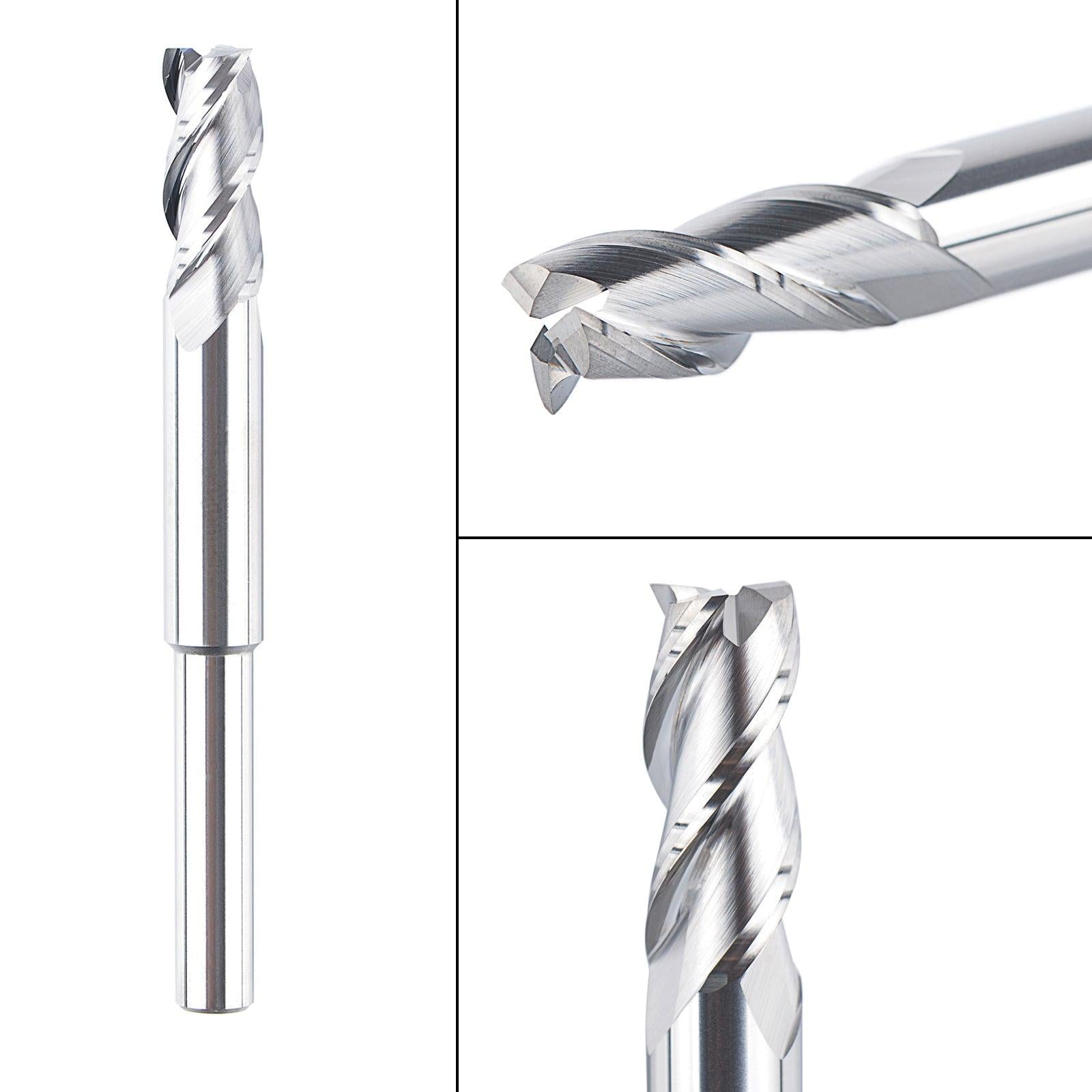 SpeTool A02007 3 Flutes Aluminum Router Bit 5/16" CD x 3/4" CL x 1/4" SD Extra Long 3" OVL - SpeTool
