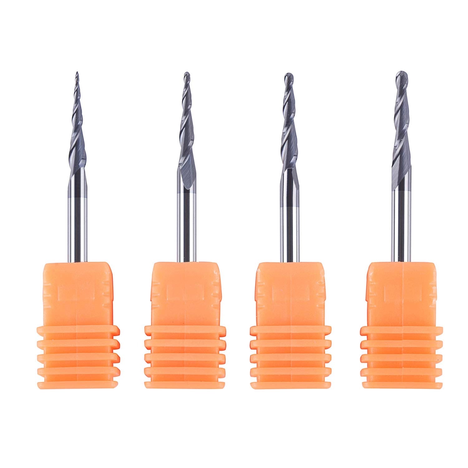4Pcs Tapered Ball Nose TiAlN Coated Router Bits Set From SpeTool
