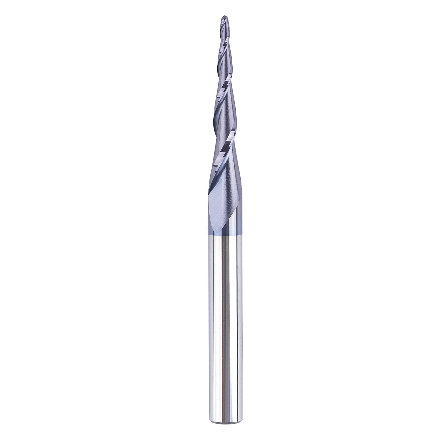 SpeTool 0.75mm Radius Tapered Ball Nose CNC Endmill TiAlN Coated For Engraving