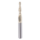 SpeTool 2D/3D Carving Tapered Ball Nose Router Bit 1/16" Radius ZrN Coated