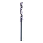 SpeTool 2 Flute 1/4" Shank Ball Nose End Mill 3" Long Router Bits For Metal