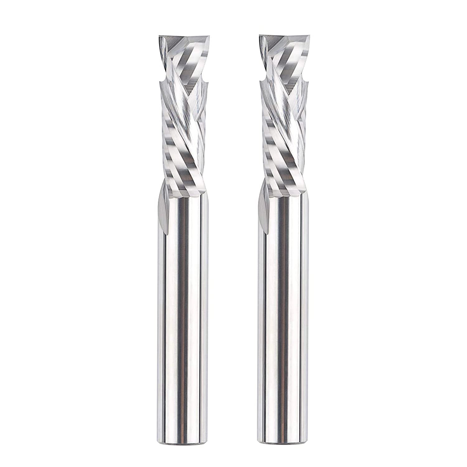 SpeTool W02006 SC Compression Spiral 1/2" Dia x 1/2" Shank x 1-1/2" Cutting Length x 4" Extra Long 2 Flute Router Bit