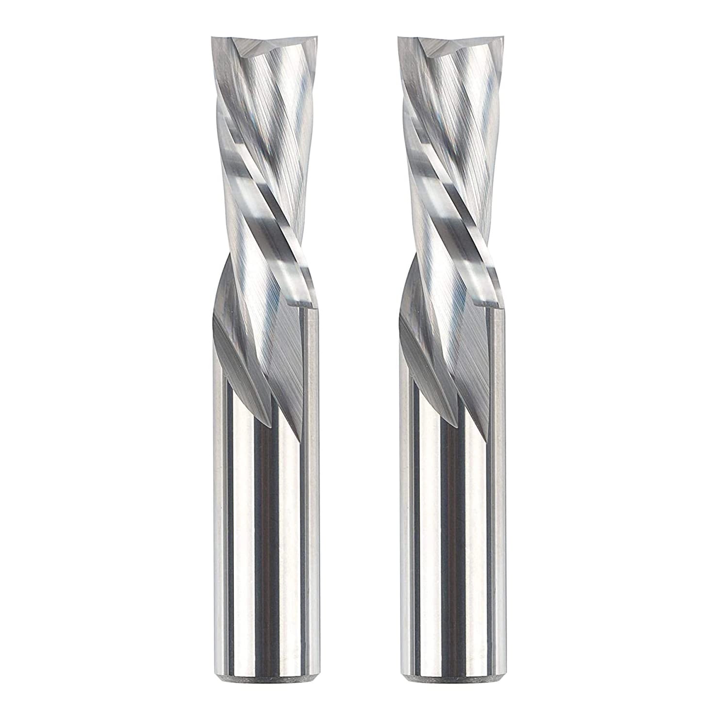 SpeTool CA W04002 SC Spiral Plunge 1/2" Dia x 1/2" Shank x 1-1/4" Cutting Length x 3" Long 2 Flute Down-Cut Router Bit