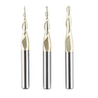 SPEtool ZrN coated tapered ball nose CNC router bits set, 3-piece (product image)