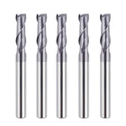 SpeTool 5PCS 2 Flutes 1/4 SHK Square Nose Upcut End Mill Tiain Coated