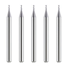 SpeTool 5Pcs/Set Flat Nose 2 Flute 1/32" Dia Carbide End Mill For Steel Maching