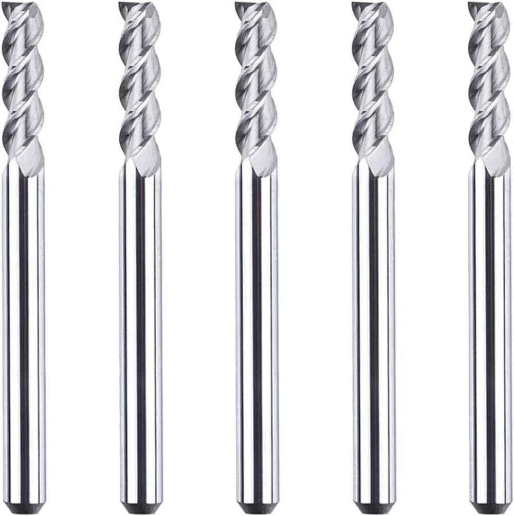 SpeTool 3 Flute 1/8 Inch Dia End Mills CNC Router Bit for Aluminum Cut