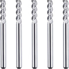 SpeTool 5pcs 1/8" End Mills 3 Flutes CNC Router Bits for Aluminum Cut