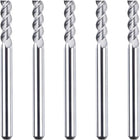 SpeTool 5pcs 1/8" End Mills 3 Flutes CNC Router Bits for Aluminum Cut