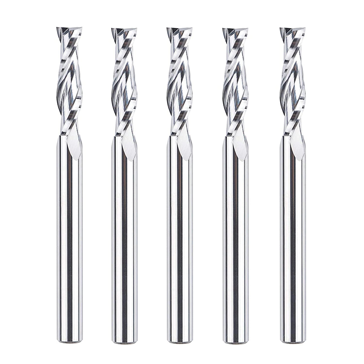 SpeTool W04016 SC Spiral Plunge 1/4" Dia x 1/4" Shank x 1" Cutting Length 3" Extra Long 2 Flute Up-Cut Router Bit