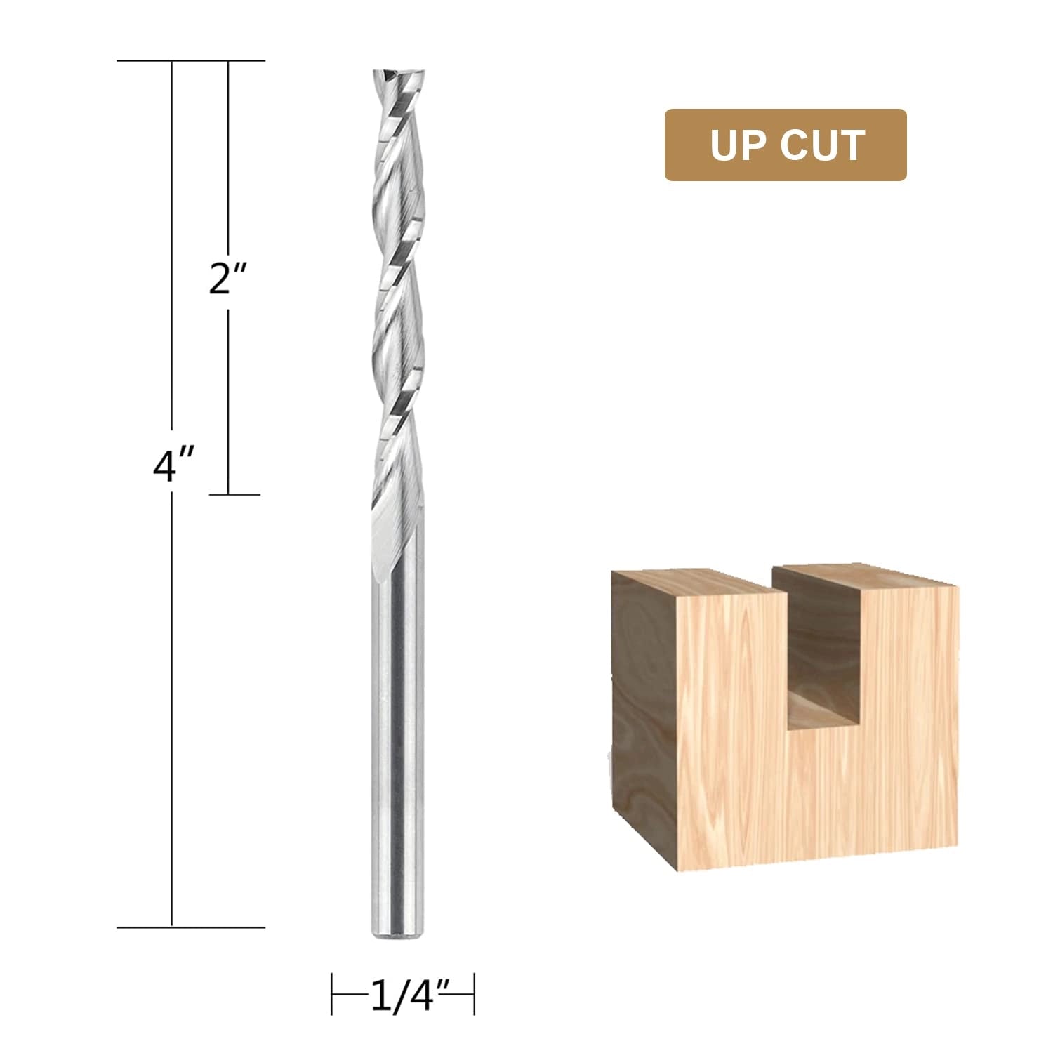 SpeTool Up Cut 1/4 Dia x 4 Inch long router bits