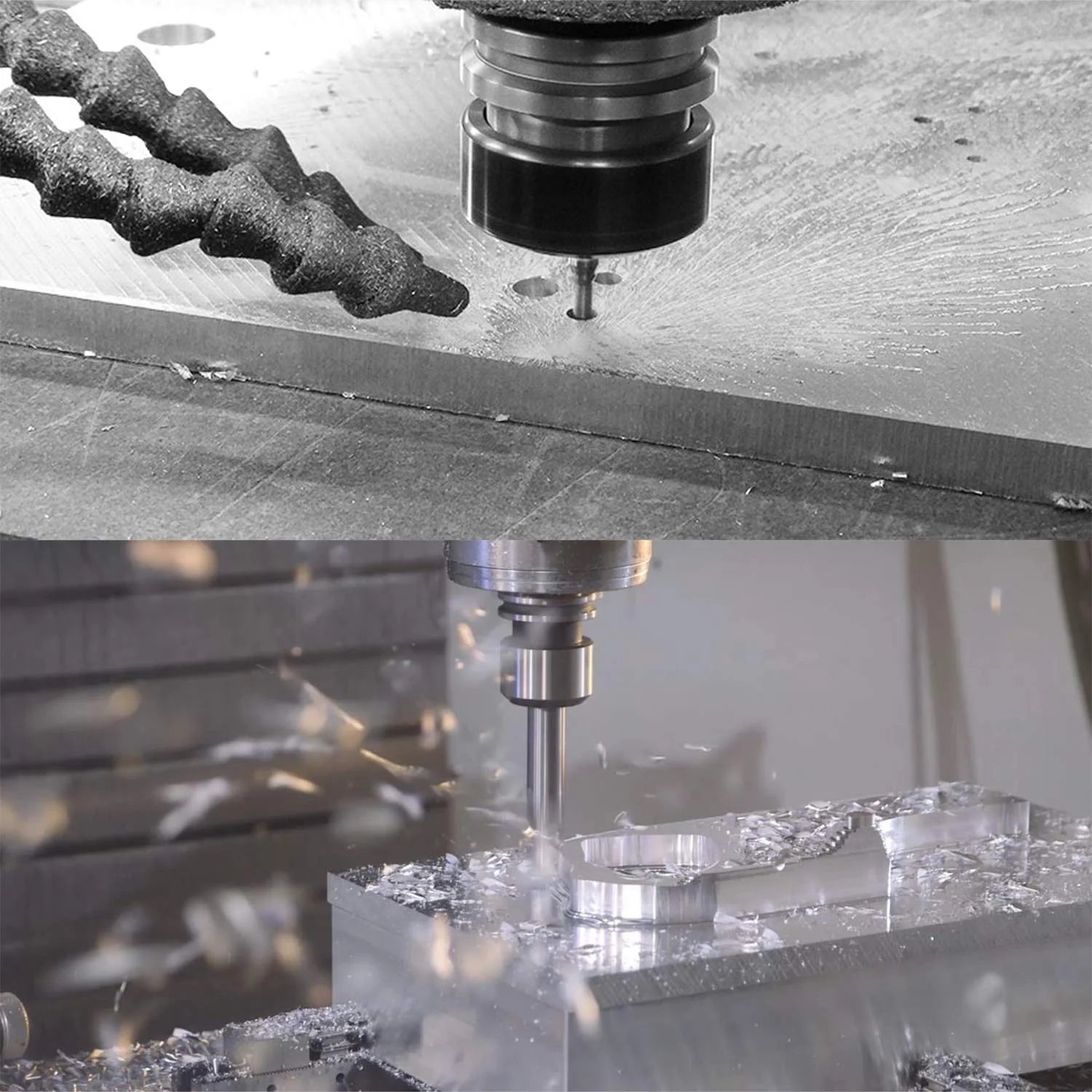 SpeTool End Mill for Aluminum CNC Spiral Router Bit for Aluminum Cut Non-Ferrous Metal Upcut  5 Pieces
