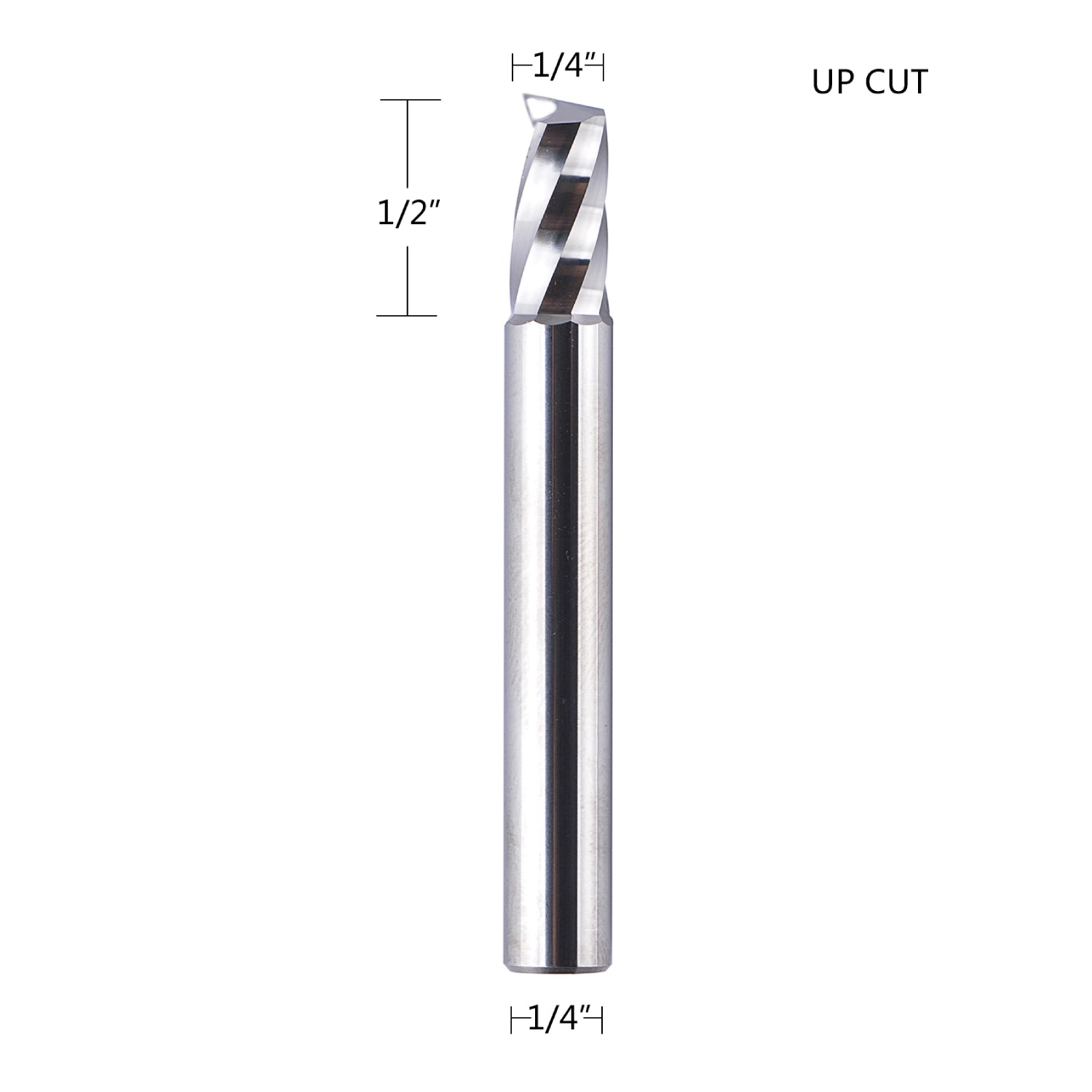 SpeTool O Flute Spiral CNC Router Bit 1/4 inch Shank Aluminum Acrylic Cutter
