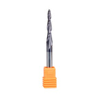 SpeTool W01005 4 Stück CNC 2D- und 3D-Schnitzereien 5,26 Grad konischer Winkel, Kugelnase, 0,25 mm Radius x 1/4 Zoll Schaft x 1-1/4 Zoll Schnittlänge x 3 Zoll lang 2 Flöten SC H-Si-beschichtete Upcut-Fräserbits