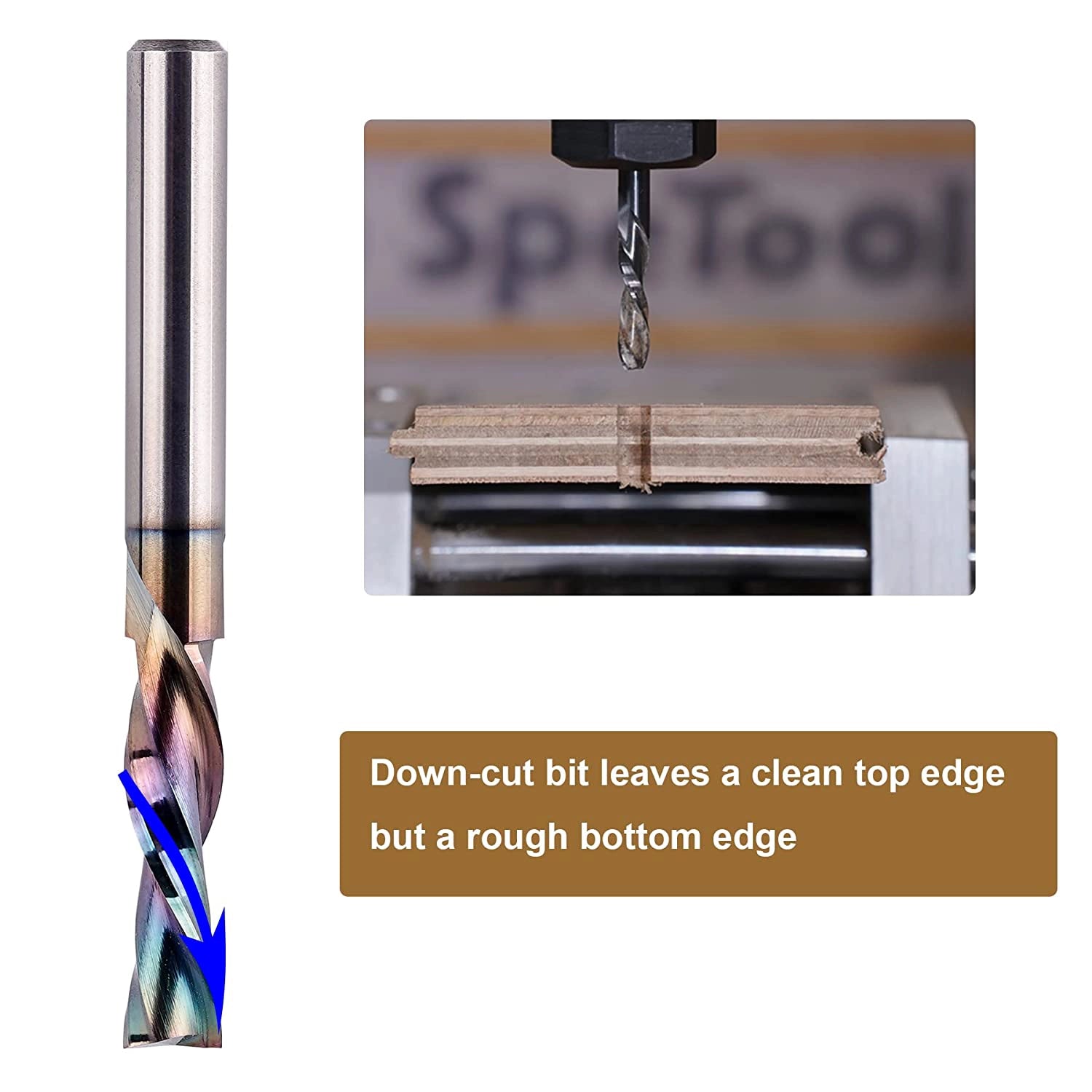 SpeTool SPE-X Extra Tool Life Coated downcut end mill