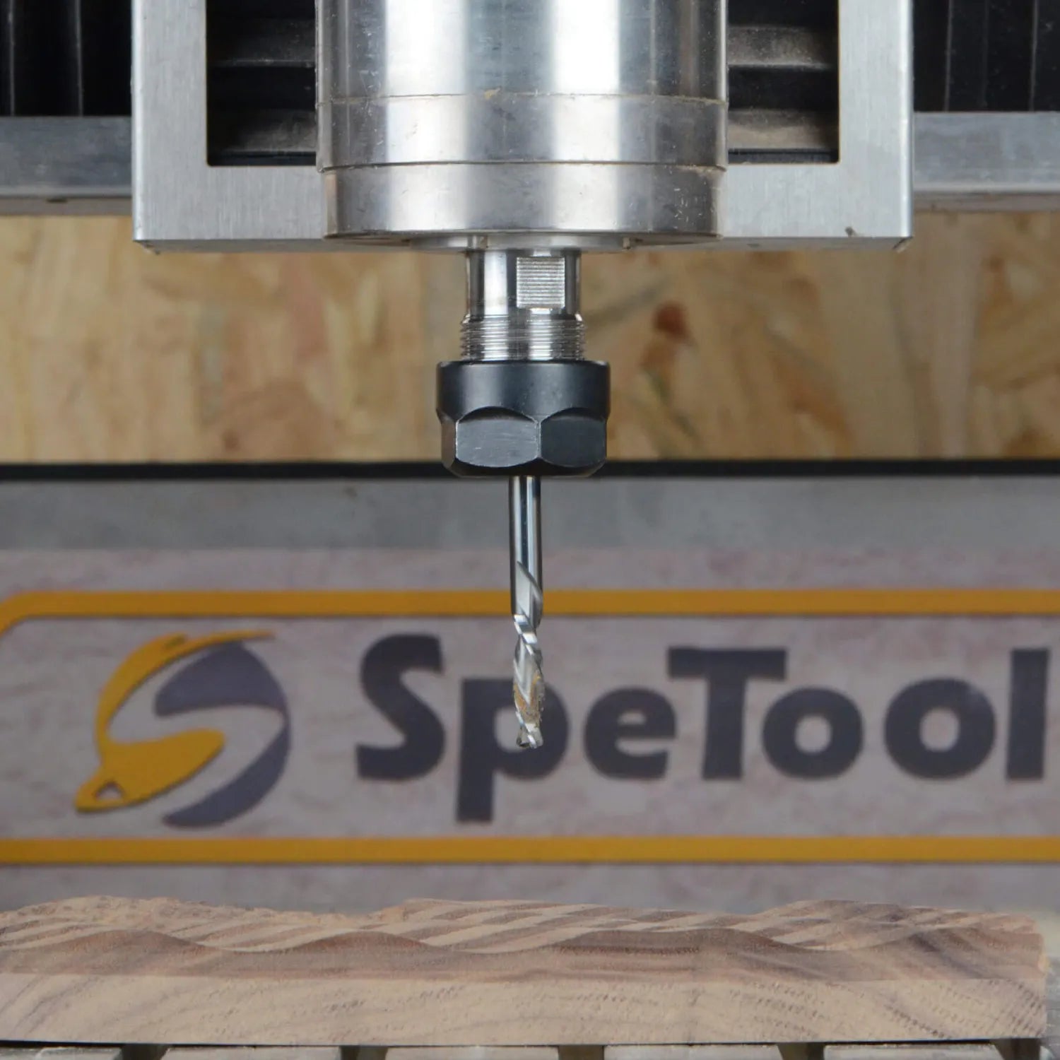 SpeTool Spiral Router Bits Down Cut 1/4 Diam End Mill for Woodworking